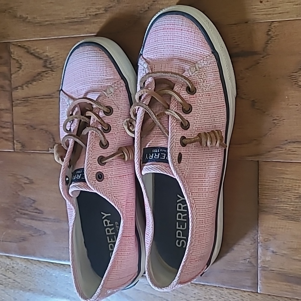 women's size 6 pink sperry topsliders